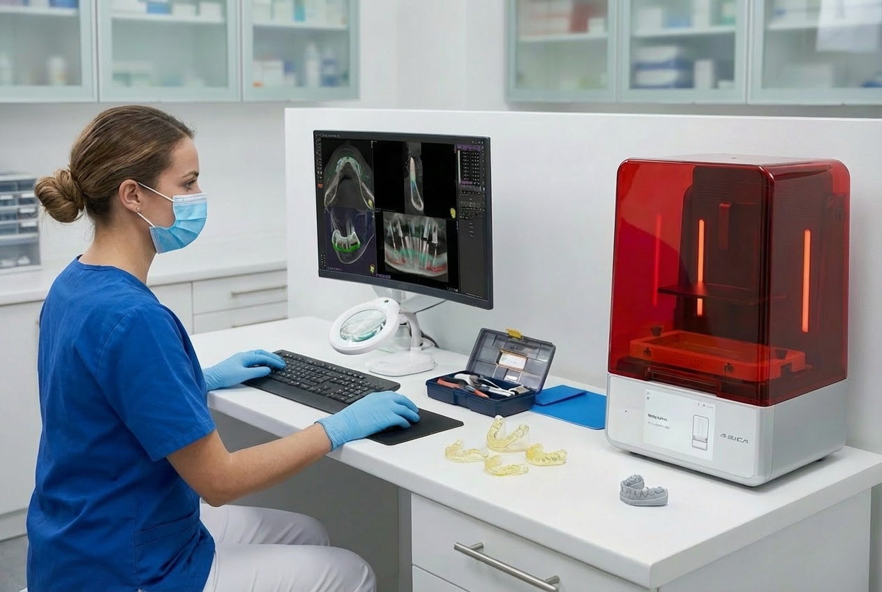 ProDigiDent Australia dental laboratory with 3D printers and CAD workstations